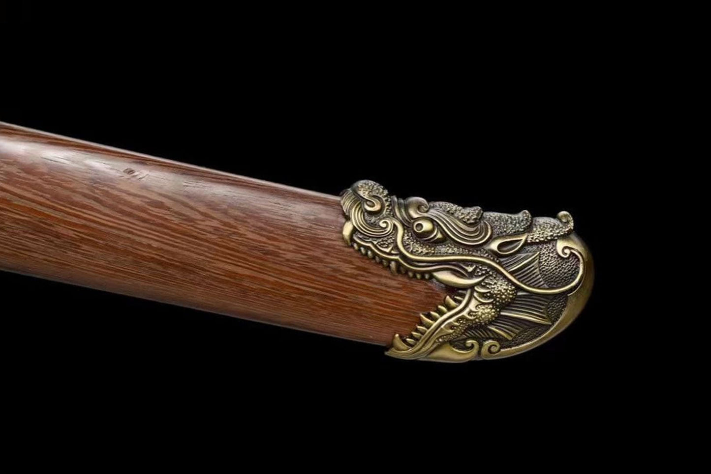 Handmade Golden Dragon Rosewood One-piece handle