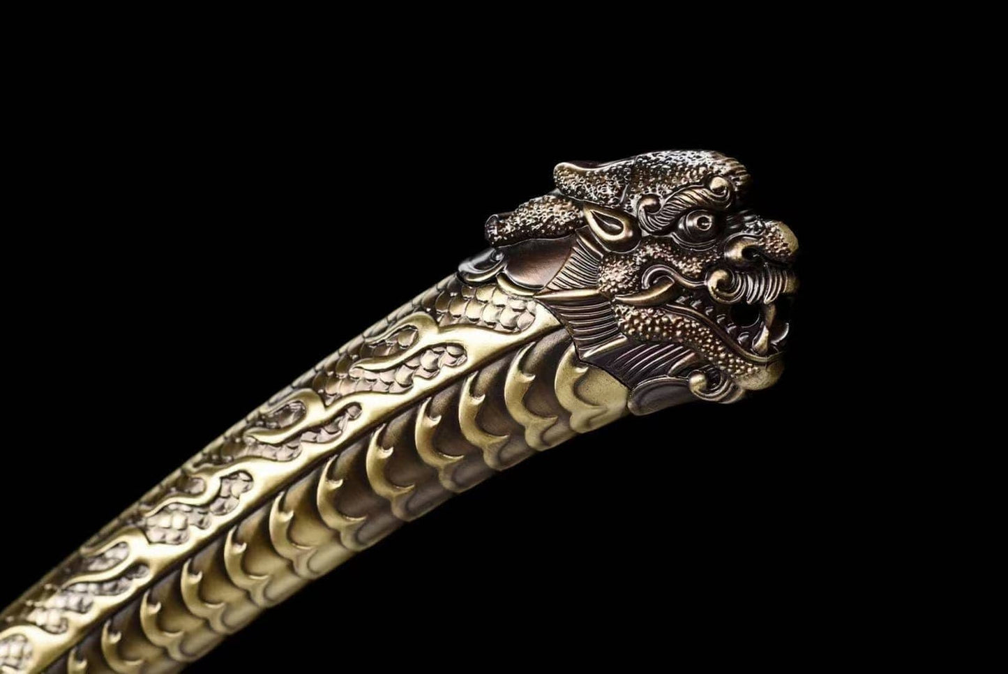 Handmade Golden Dragon Rosewood One-piece handle