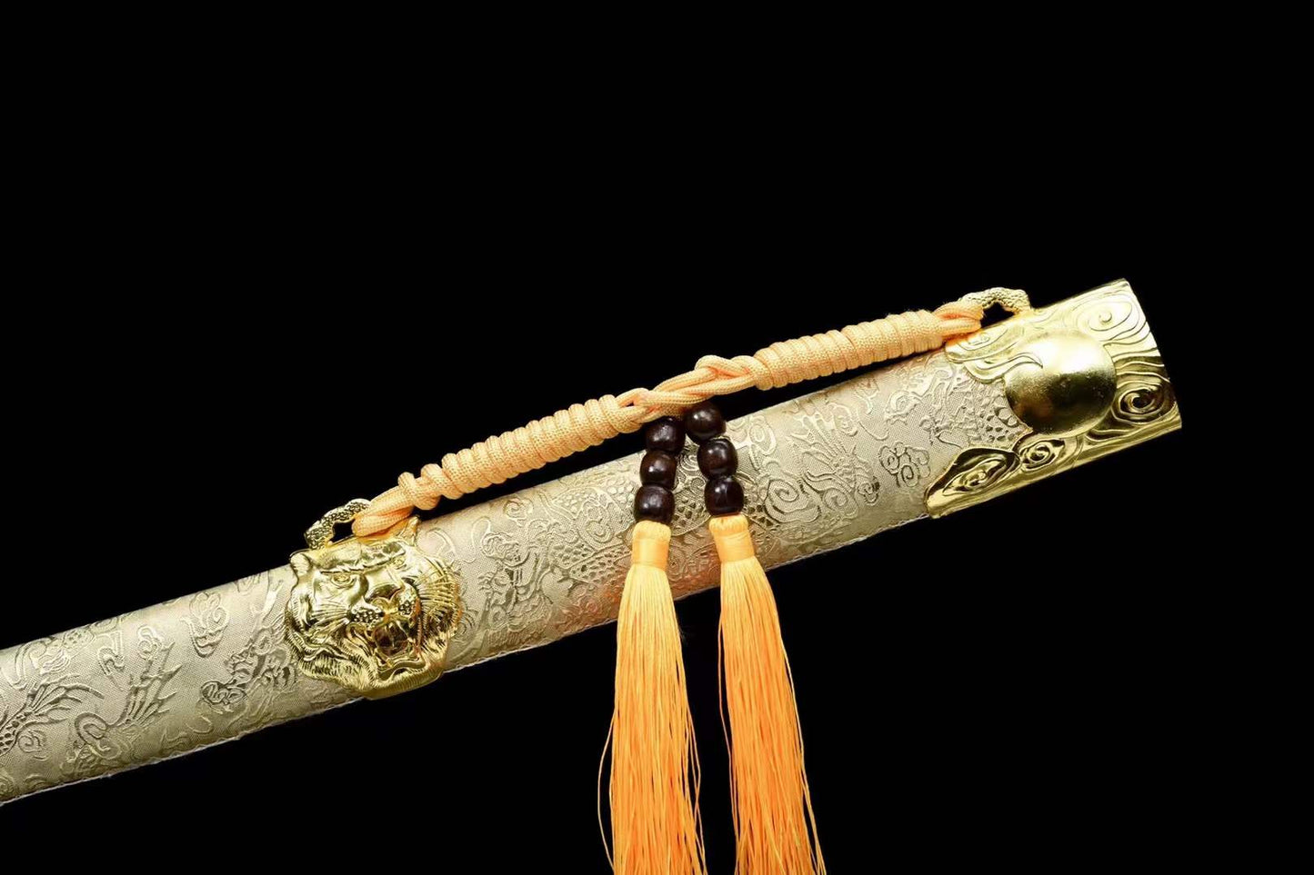 Handmade Golden Tiger Chop Chinese Sword With Golden