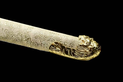 Handmade Golden Tiger Chop Chinese Sword With Golden