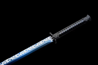 Handmade 花無缺 High Manganese Steel Chinese Sword With Baked Blue Blade