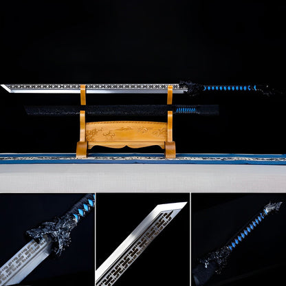 Handmade High Manganese Steel Devil Wolf Tang Sword