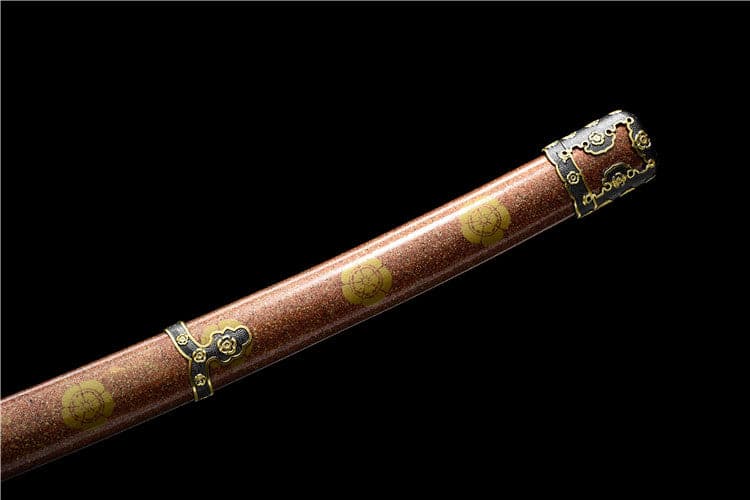 Handmade Japanese Tachi Odachi Golden Cherry 9260 Spring Steel Two-color alloy cherry blossom