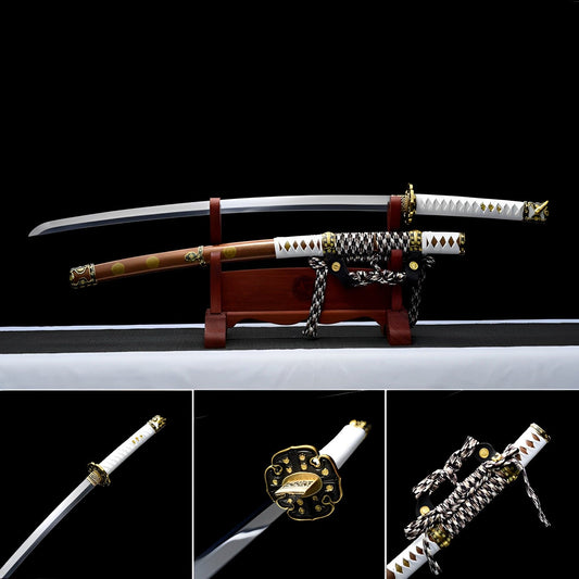 Handmade Japanese Tachi Odachi Golden Cherry 9260 Spring Steel Two-color alloy cherry blossom