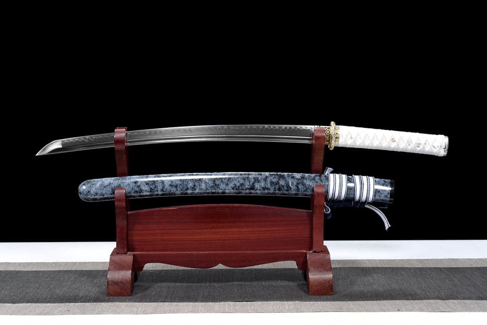 Handmade Japanese Wakizashi Water T10 Carbon steel Turns the soil to burn blade