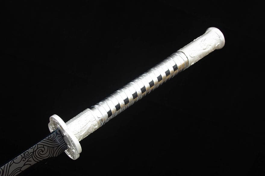 Handmade Kirin High Manganese Steel Chinese Sword With White Scabbard