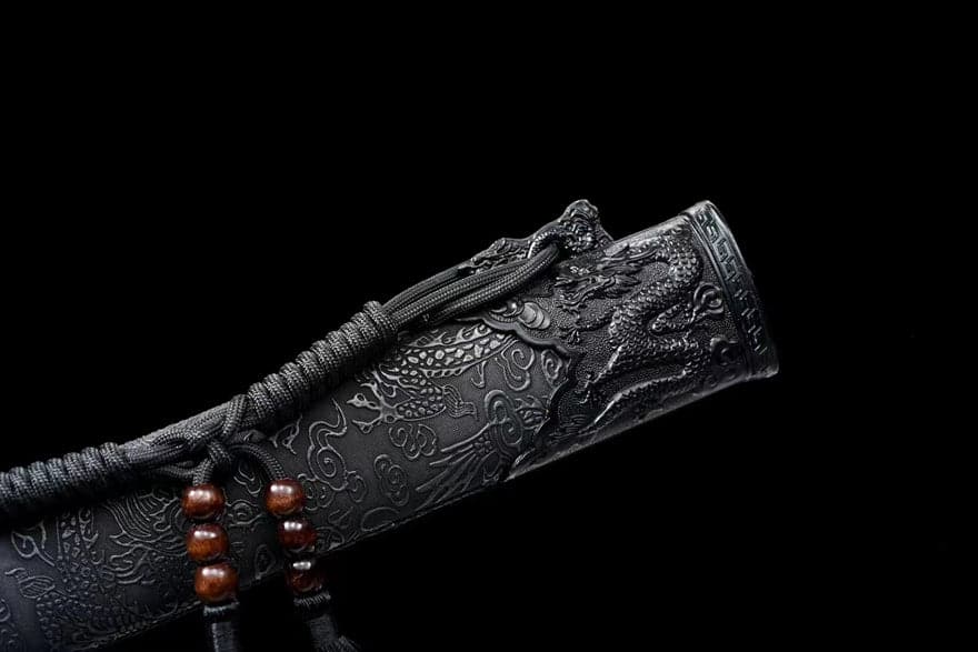 Handmade Manganese Steel All in one Black Gold Ancient Knife