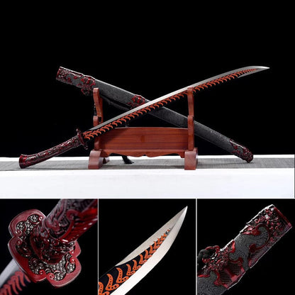 Handmade Red Blood Chinese Sword