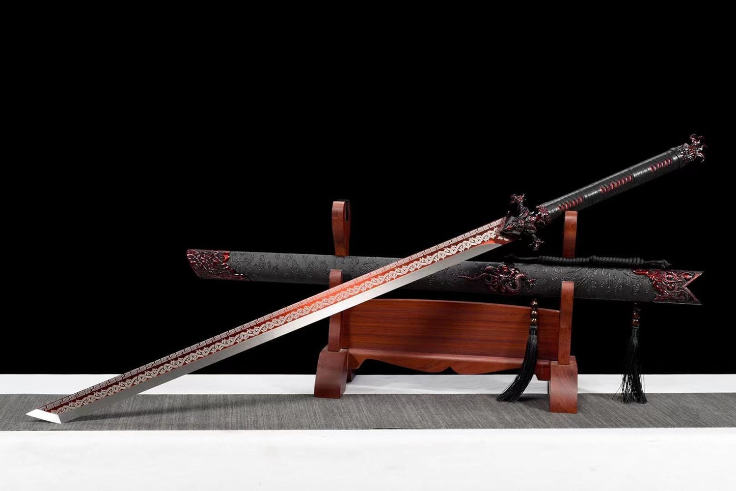 Handmade Red Flame Chinese Sword