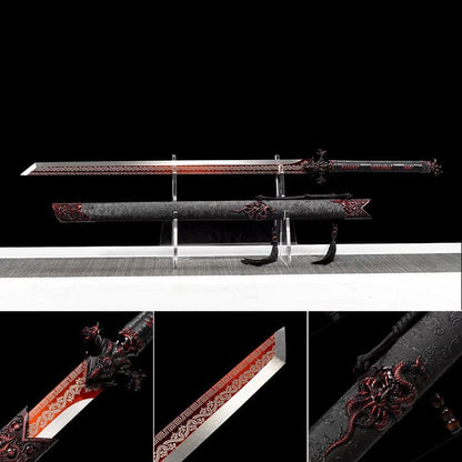 Handmade Red Flame Chinese Sword