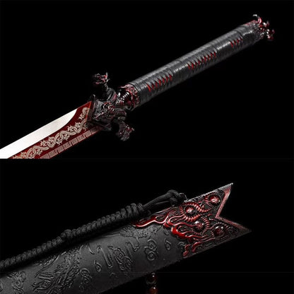 Handmade Red Flame Chinese Sword