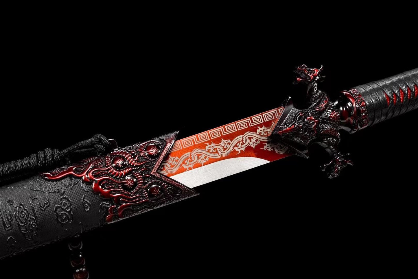 Handmade Red Flame Chinese Sword