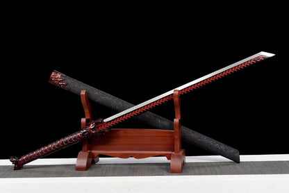 Handmade Red Wolf Chinese Sword With Red Blade