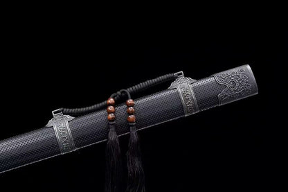 Handmade Return of the King High Manganese Steel Chinese Sword With Black Scabbard