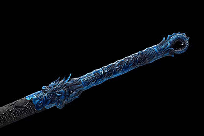 Handmade Thousand Blade Magic Dragon With Blue Blade