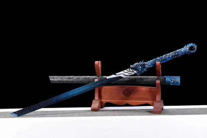 Handmade Thousand Blade Magic Dragon With Blue Blade