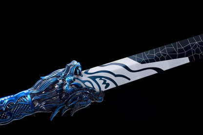 Handmade Thousand Blade Magic Dragon With Blue Blade