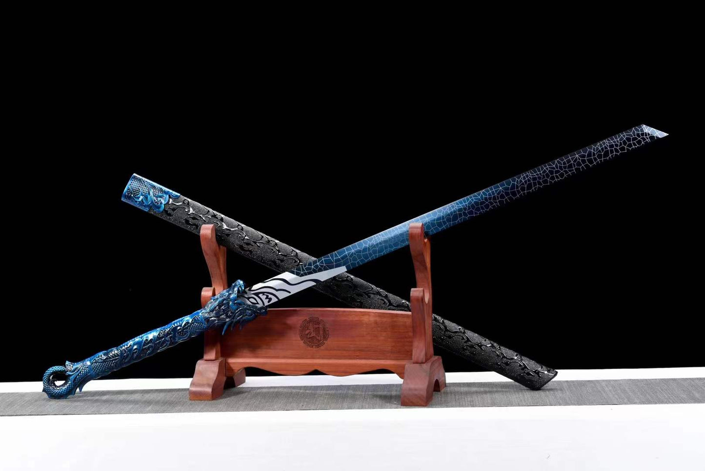 Handmade Thousand Blade Magic Dragon With Blue Blade