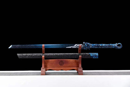 Handmade Thousand Blade Magic Dragon With Blue Blade