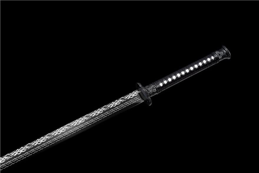 Handmade Thunder High Manganese Steel Chinese Sword With Silver Lightning Sheath