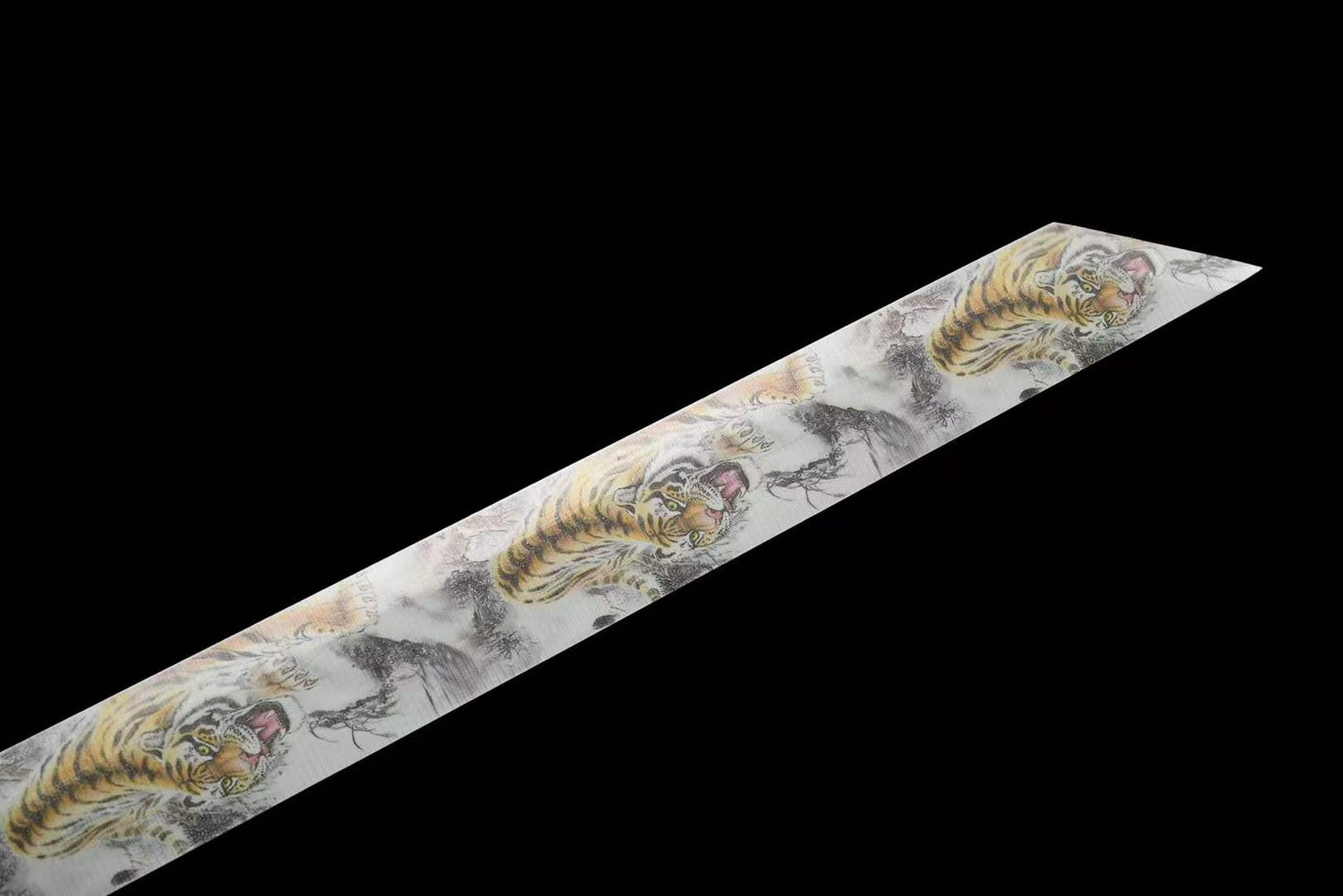 Handmade Tsunami Tiger High Manganese Steel Chinese Sword With Tiger pattern