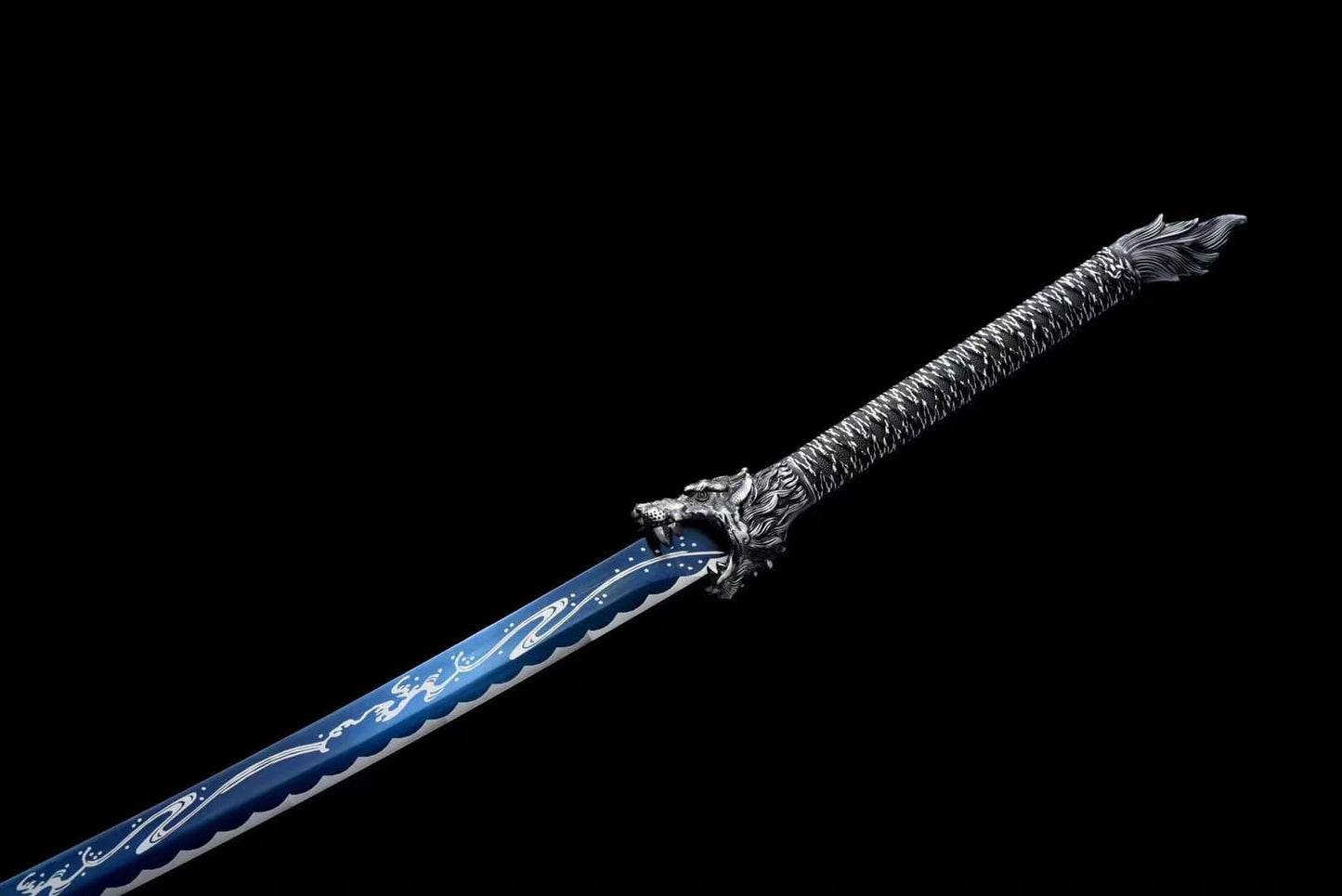 Handmade Wolf Road Manganese Steel Chinese Sword Exclusive Flame Fireworks