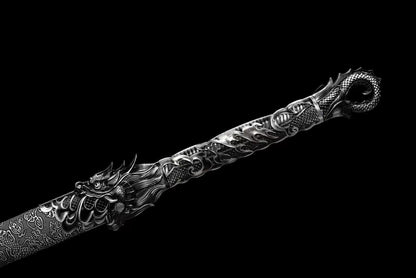 HandmadeHades Warblade Chinese Sword With Black scabbard