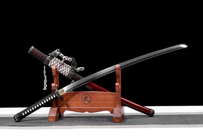 High-performance Japanese Tachi Odachi Wild Lion T10 Red scabbard