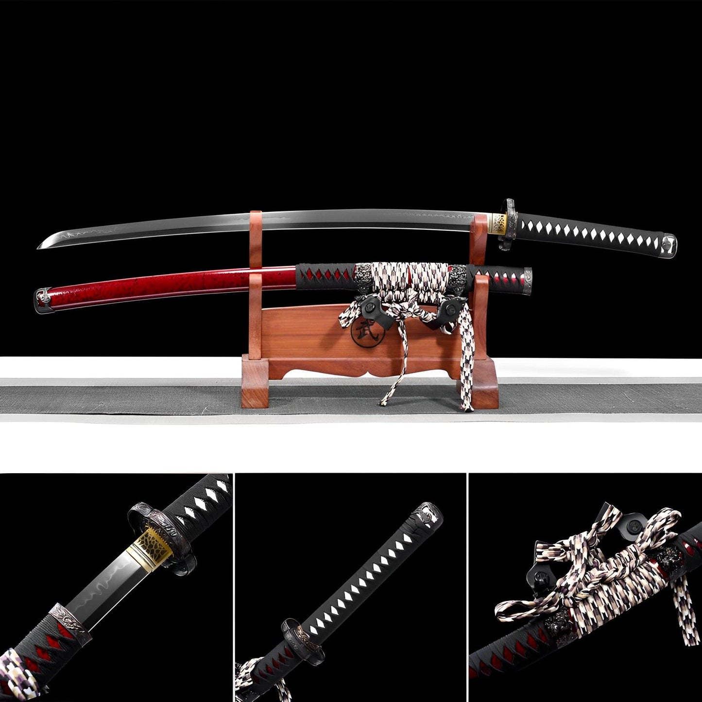 High-performance Japanese Tachi Odachi Wild Lion T10 Red scabbard